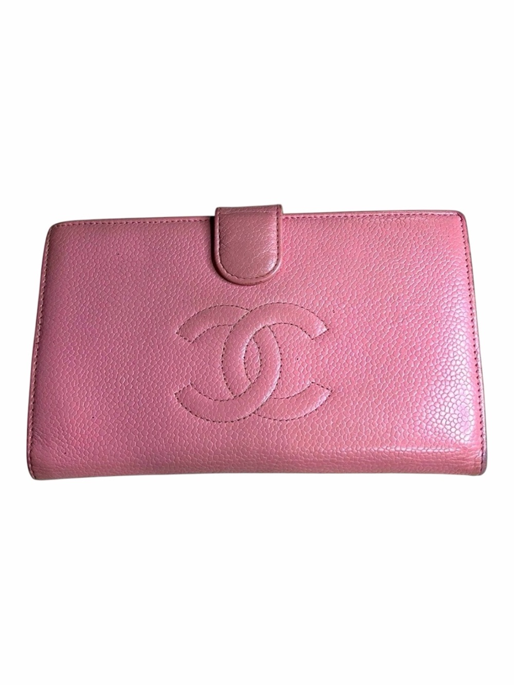 Chanel caviar wallet pink 💕